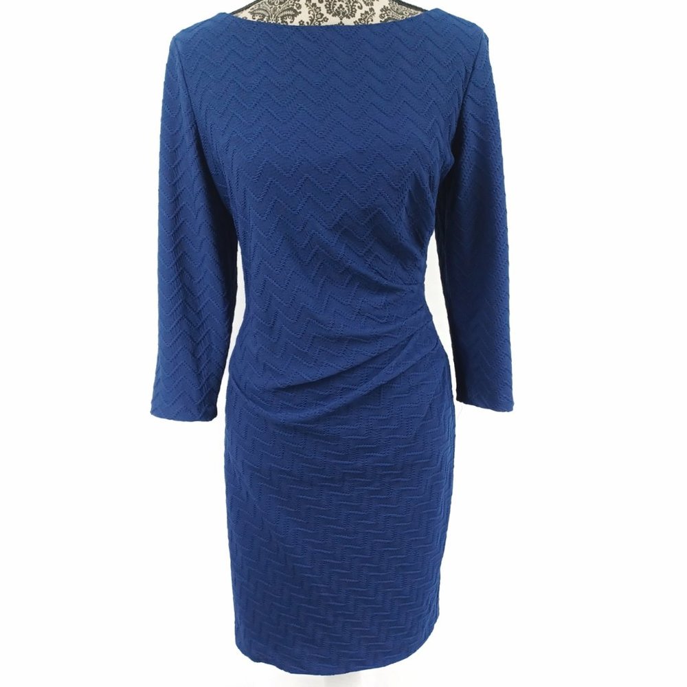 Chaps Textured Chevron Pattern Side Pleat Stretch… - image 2